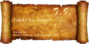 Takács Ivett névjegykártya